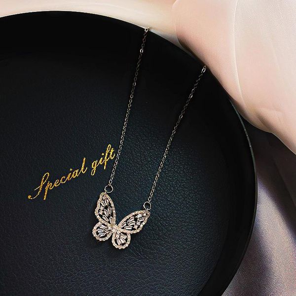 cute female crystal butterfly pendant necklace charm silver color chain necklaces for women trendy white zircon wedding
cute female crystal butterfly pendant necklace charm silver color chain necklaces for women trendy white zircon wedding