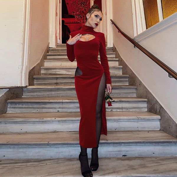 casual dresses women bodycon long sleeve dress leotard hollow cross wrap midi skinny party club, Black;gray 
casual dresses women bodycon long sleeve dress leotard hollow cross wrap midi skinny party club, Black;gray