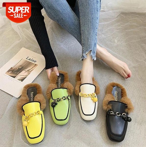 cover toe shoes loafers rivet slippers fur low string bead mules women slides square plush flat chain rubber metal drop ship #ve7o, Black
cover toe shoes loafers rivet slippers fur low string bead mules women slides square plush flat chain rubber metal drop ship #ve7o, Black