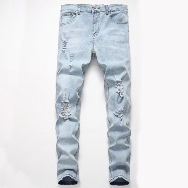 men's denim pants, zipper ripped hollow solid pencil jeans, slim-fit wild fashion long hole trousers jeans, Blue
men's denim pants, zipper ripped hollow solid pencil jeans, slim-fit wild fashion long hole trousers jeans, Blue