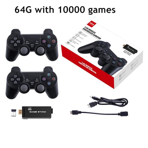 portable game players 4k stick 64gb 10000 ps1 n64 retro video console 3d rocker dual wireless controller tv gaming player stickers
portable game players 4k stick 64gb 10000 ps1 n64 retro video console 3d rocker dual wireless controller tv gaming player stickers