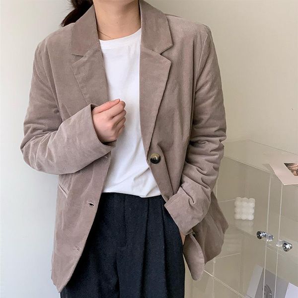 women's tracksuits 2021 early spring korean style casual loose corduroy jacket a1097ab, Gray
women's tracksuits 2021 early spring korean style casual loose corduroy jacket a1097ab, Gray