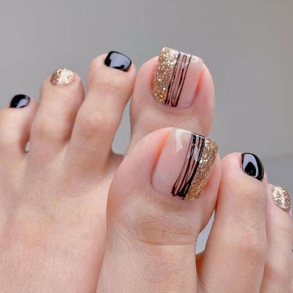 false nails 24 pcs/box gold square head toes diy detachable fake full cover acrylic nail tips with glue women fashion, Red;gold
false nails 24 pcs/box gold square head toes diy detachable fake full cover acrylic nail tips with glue women fashion, Red;gold