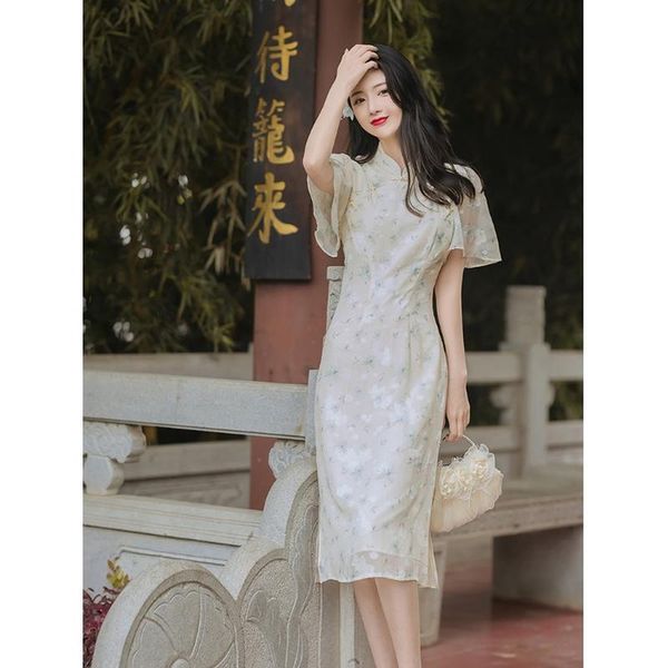women's fur & faux in the summer of 2021, short sleeve waist closing french literature and art retro chinese improved young cheongsam d, Black
women's fur & faux in the summer of 2021, short sleeve waist closing french literature and art retro chinese improved young cheongsam d, Black