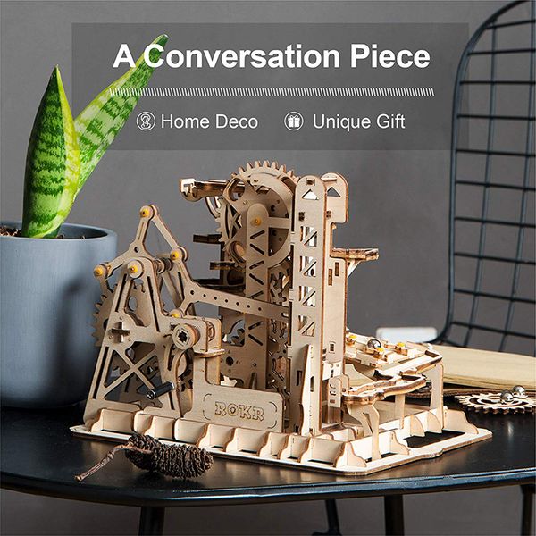 rokr diy marble run game 3d wooden puzzle gear drive tower coaster model building kit toys for children lg504
rokr diy marble run game 3d wooden puzzle gear drive tower coaster model building kit toys for children lg504