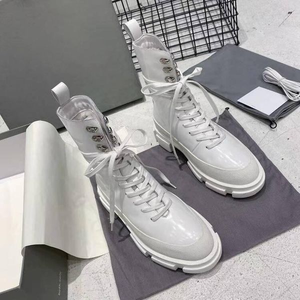 boots patent leather lace up ankle women round thick bottom autumn botas motorcycle knight wool snow, Black
boots patent leather lace up ankle women round thick bottom autumn botas motorcycle knight wool snow, Black