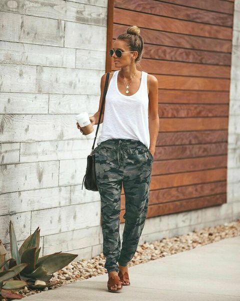 womens camo cargo trousers casual pants military army combat camouflage pant women's & capris, Black;white
womens camo cargo trousers casual pants military army combat camouflage pant women's & capris, Black;white