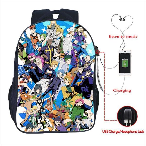 jojos bizarre adventure backpack jojo no kimyou na bouken jotaro men women boys girls usb charging backpacks school bags
jojos bizarre adventure backpack jojo no kimyou na bouken jotaro men women boys girls usb charging backpacks school bags