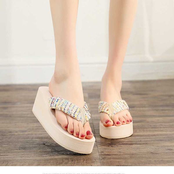 slippers summer small incense wind slope with flip flops women's shoes thick-soled non-slip sandals home outdoor leisure beach, Black
slippers summer small incense wind slope with flip flops women's shoes thick-soled non-slip sandals home outdoor leisure beach, Black