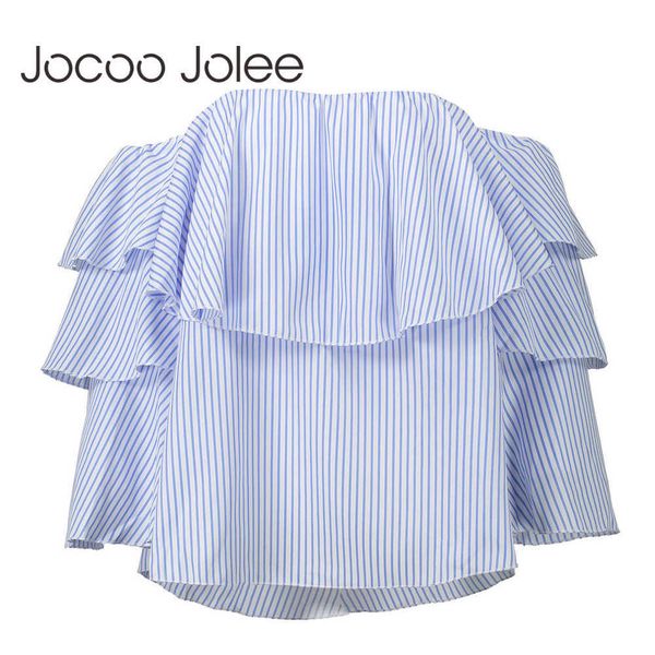 jocoo jolee off shoulder ruffles striped blouse shirt loose slash neck backless blouse club beach street wearings 210619, White
jocoo jolee off shoulder ruffles striped blouse shirt loose slash neck backless blouse club beach street wearings 210619, White
