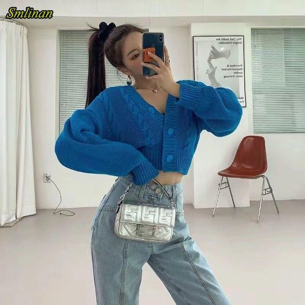 women's knits & tees smlinan 2021 y2k cardigan sweaters women spring autumn v neck long sleeve solid short korea knitted sweater coat, White
women's knits & tees smlinan 2021 y2k cardigan sweaters women spring autumn v neck long sleeve solid short korea knitted sweater coat, White