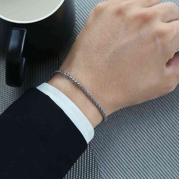 3mm bracelet for men women curb cuban rolo box wheat link chain stainless steel mens bracelets chains fashion jewelry dkbm01, Golden;silver
3mm bracelet for men women curb cuban rolo box wheat link chain stainless steel mens bracelets chains fashion jewelry dkbm01, Golden;silver