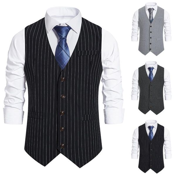 men's vests fashion brands suit striped business wedding dresses men slim fit male casual outwear grid waistcoat size s-xxl, Black;white
men's vests fashion brands suit striped business wedding dresses men slim fit male casual outwear grid waistcoat size s-xxl, Black;white
