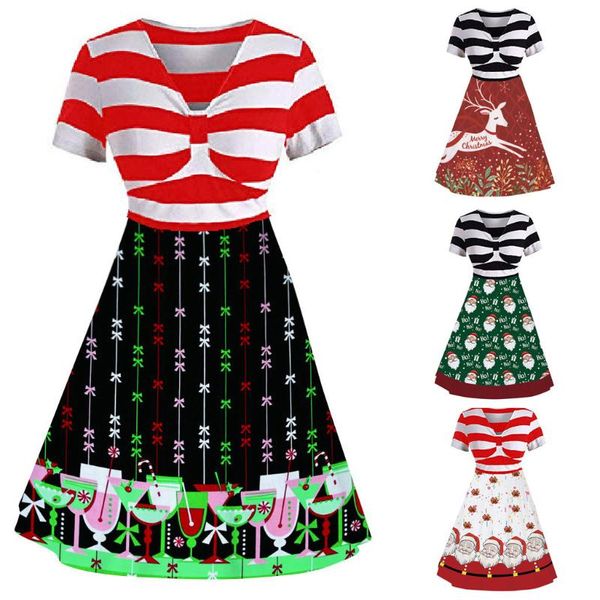 casual dresses harajuku 2021 year women's christmas stripe snowman floral print short sleeve party dress vestido de mujer vestidos, Black;gray
casual dresses harajuku 2021 year women's christmas stripe snowman floral print short sleeve party dress vestido de mujer vestidos, Black;gray