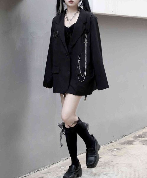 women's suits & blazers homeless harajuku jacket, long goth mango black baggy casual women's fashions, punk style and spring qjh7, White;black
women's suits & blazers homeless harajuku jacket, long goth mango black baggy casual women's fashions, punk style and spring qjh7, White;black