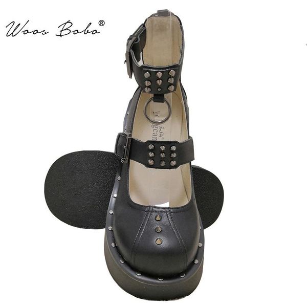 dress shoes 2021 genuine leather platform mary jane women round toe rivet design wedge retro fashion single, Black
dress shoes 2021 genuine leather platform mary jane women round toe rivet design wedge retro fashion single, Black
