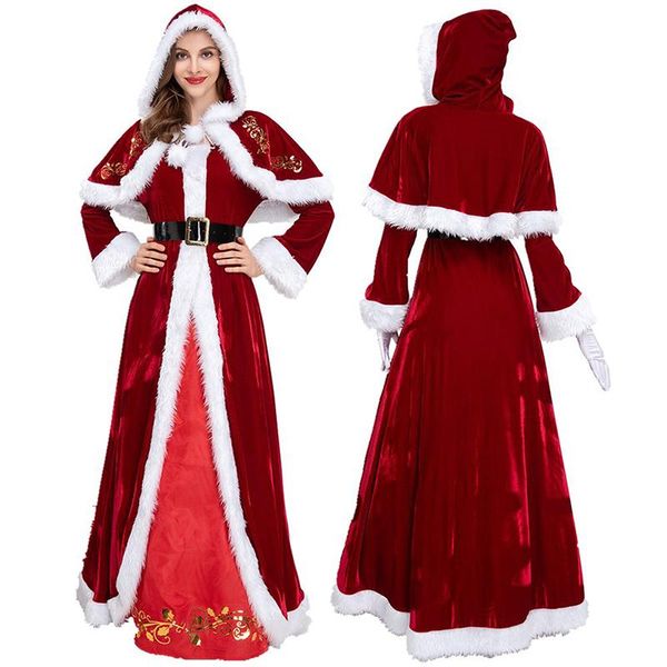 casual dresses 2021 women christmas dress high waist plush spring fall slimming midi cape hat black waistband white gloves /l/xl/xxl, Black;gray
casual dresses 2021 women christmas dress high waist plush spring fall slimming midi cape hat black waistband white gloves /l/xl/xxl, Black;gray