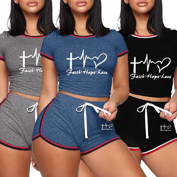 women's tracksuits 10 colors women summer fitness short sleeve o-neck +shorts suit two piece set sport outfits, Gray
women's tracksuits 10 colors women summer fitness short sleeve o-neck +shorts suit two piece set sport outfits, Gray