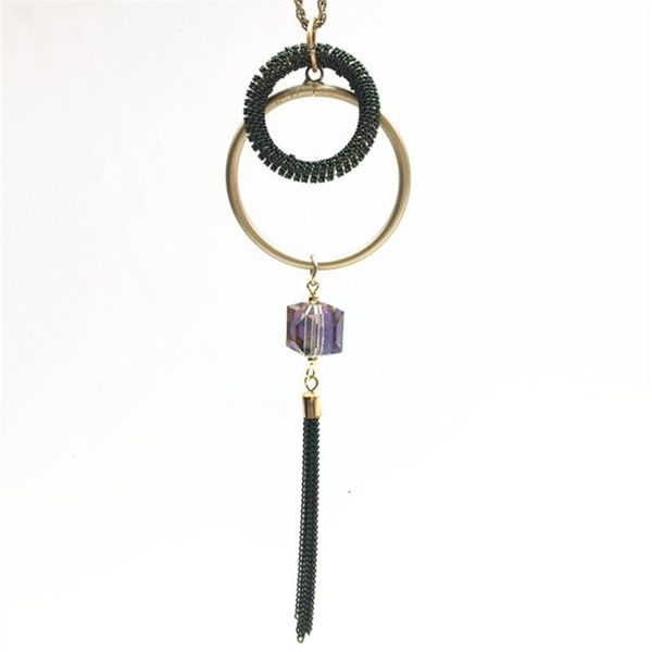 green black tassel round circle fashion retro vintage pendant leather pendants necklace women men sweater chain jewelry necklaces, Silver
green black tassel round circle fashion retro vintage pendant leather pendants necklace women men sweater chain jewelry necklaces, Silver