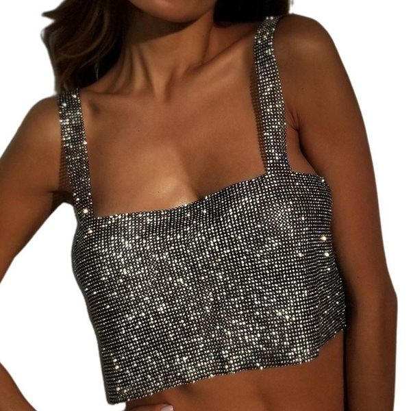 women's tanks & camis women off shoulder crop tank shiny rhinestone metal diamond vest backless dancing party jewelry clubwear, White
women's tanks & camis women off shoulder crop tank shiny rhinestone metal diamond vest backless dancing party jewelry clubwear, White