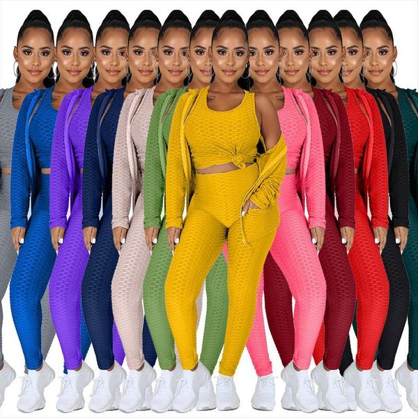 sport suit casual 3 piece womens pants matching sets skinny tank jogger legging long sleeve hooded jacket coat fitness, White
sport suit casual 3 piece womens pants matching sets skinny tank jogger legging long sleeve hooded jacket coat fitness, White