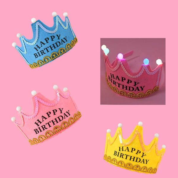 lighting crown happy hats for kids birthday party decorations boy girl led blinking flashing headbands cap
lighting crown happy hats for kids birthday party decorations boy girl led blinking flashing headbands cap