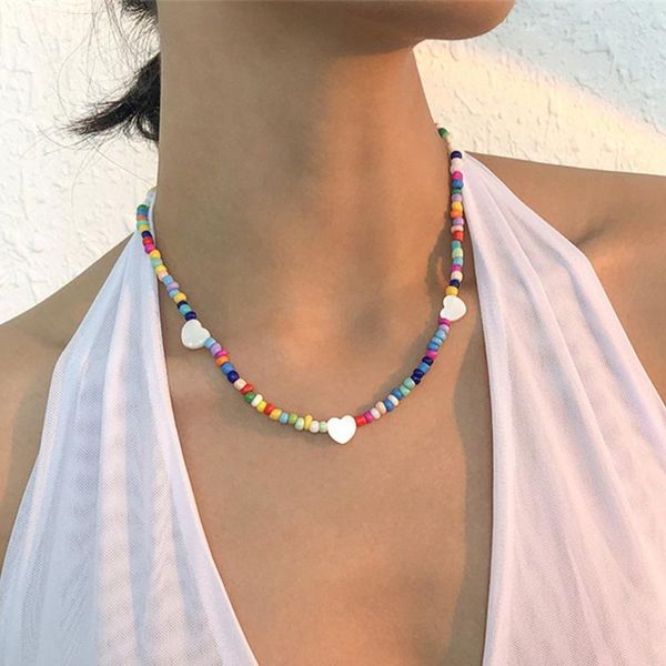 chokers diezi ethnic multicolor acrylic beads choker necklace bohemian fashion heart pendant chain necklaces sweet girls women jewelry, Golden;silver
chokers diezi ethnic multicolor acrylic beads choker necklace bohemian fashion heart pendant chain necklaces sweet girls women jewelry, Golden;silver