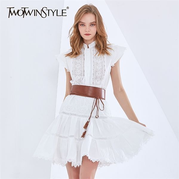elegant patchwork lace dress for women stand collar sleeveless high waist pu leather white dresses female fashion 210520, Black;gray
elegant patchwork lace dress for women stand collar sleeveless high waist pu leather white dresses female fashion 210520, Black;gray