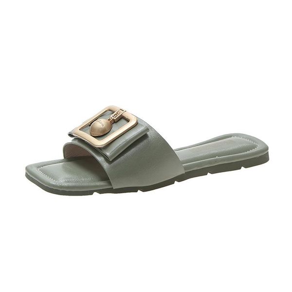 slippers women's 2021 summer pu outdoor metal decoration ladies flat with womens shoes slides, Black
slippers women's 2021 summer pu outdoor metal decoration ladies flat with womens shoes slides, Black