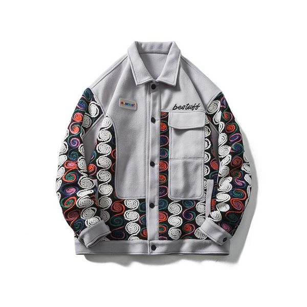 men's jackets harajuku letter embroidery casual pockets mens high street lapel oversize ropa hombre couple coats outwear, Black;brown
men's jackets harajuku letter embroidery casual pockets mens high street lapel oversize ropa hombre couple coats outwear, Black;brown