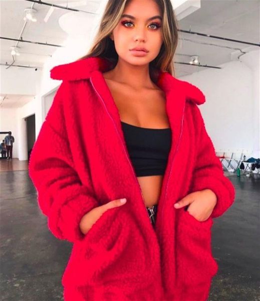 women's wool & blends coat women elegant faux fur autumn winter thick warm soft fleece jacket pocket zipper outerwear overcoat bear ted, Black
women's wool & blends coat women elegant faux fur autumn winter thick warm soft fleece jacket pocket zipper outerwear overcoat bear ted, Black