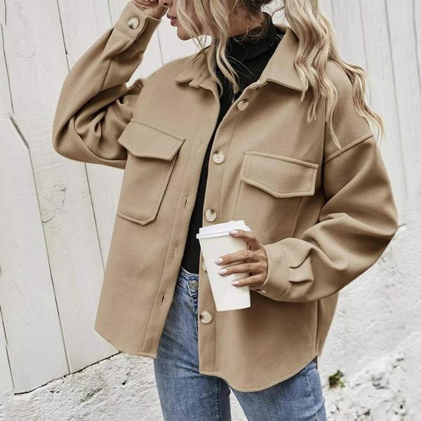 women's jackets autumn winter jacket women single breasted woolen coat outerwear fashion vintage solid loose pockets lapel long sleeve, Black;brown
women's jackets autumn winter jacket women single breasted woolen coat outerwear fashion vintage solid loose pockets lapel long sleeve, Black;brown