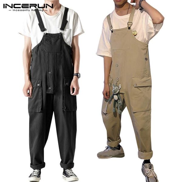men's pants incerun men harajuku solid color straight leg casual street cool suspender jumpsuit fashion mens rompers overalls joggers, Black
men's pants incerun men harajuku solid color straight leg casual street cool suspender jumpsuit fashion mens rompers overalls joggers, Black