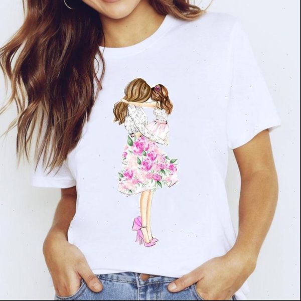 women t shirts for mom floral girl kid mama mother cartoon clothing print lady graphic shirt ladies female, White
women t shirts for mom floral girl kid mama mother cartoon clothing print lady graphic shirt ladies female, White