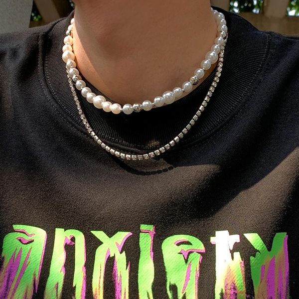 chokers shixin punk layered pearl beads choker necklaces set for men women shiny rhinestone chains on the neck fashion jewelry, Golden;silver
chokers shixin punk layered pearl beads choker necklaces set for men women shiny rhinestone chains on the neck fashion jewelry, Golden;silver