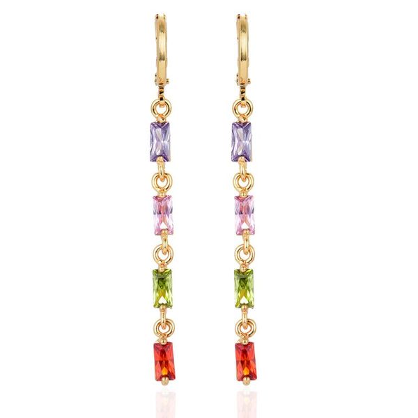 fashion colorful cz gold color earrings long drop dangle jewelry for women girls & chandelier, Silver
fashion colorful cz gold color earrings long drop dangle jewelry for women girls & chandelier, Silver