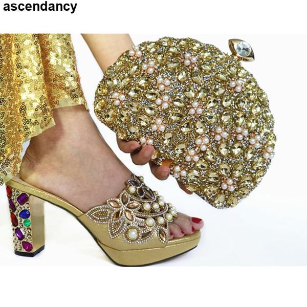 dress shoes arrival italian shoe and bag set for party in women nigerian wedding decorated with rhinestone, Black
dress shoes arrival italian shoe and bag set for party in women nigerian wedding decorated with rhinestone, Black