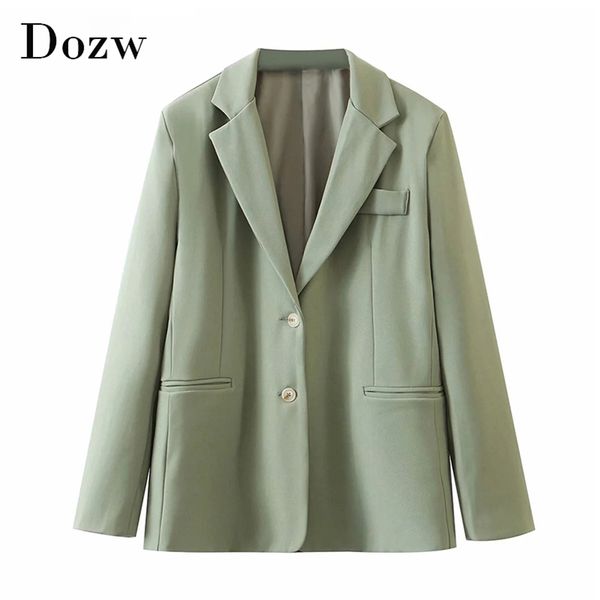 women notched neck solid blazer suit long sleeve single breasted elegant office coat outerwear casual pocket jacket lady 210515, White;black
women notched neck solid blazer suit long sleeve single breasted elegant office coat outerwear casual pocket jacket lady 210515, White;black