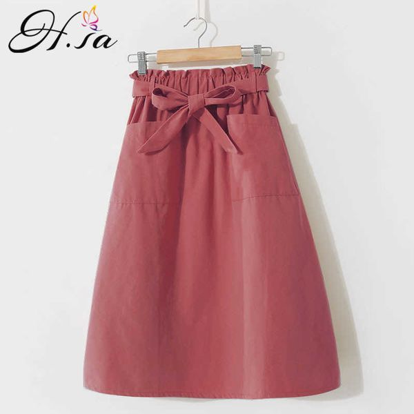 hsa summer gothic clothes women bow waist casual knee length long saias a-line elegant casual high waist skirts 210716, Black
hsa summer gothic clothes women bow waist casual knee length long saias a-line elegant casual high waist skirts 210716, Black