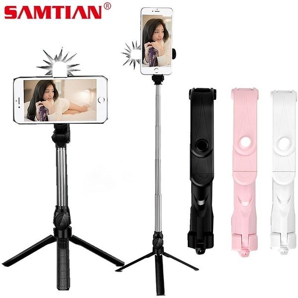 selfie monopods 3 in 1 stick wireless bluetooth shutter control extendable monopod with fill light for video recording pography
selfie monopods 3 in 1 stick wireless bluetooth shutter control extendable monopod with fill light for video recording pography