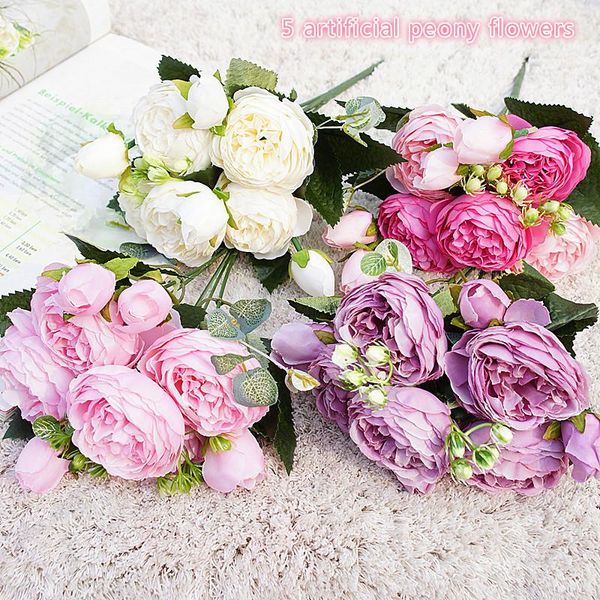 decorative flowers & wreaths 1pcs beautiful peony artificial silk small bouquet flores home party spring wedding decoration fake flower
decorative flowers & wreaths 1pcs beautiful peony artificial silk small bouquet flores home party spring wedding decoration fake flower
