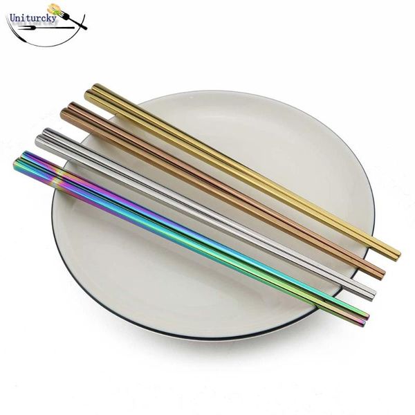 rainbow chopsticks length 23.5cm grade 304 mirror polished stainless steel chopstick tableware gold chinese 
rainbow chopsticks length 23.5cm grade 304 mirror polished stainless steel chopstick tableware gold chinese