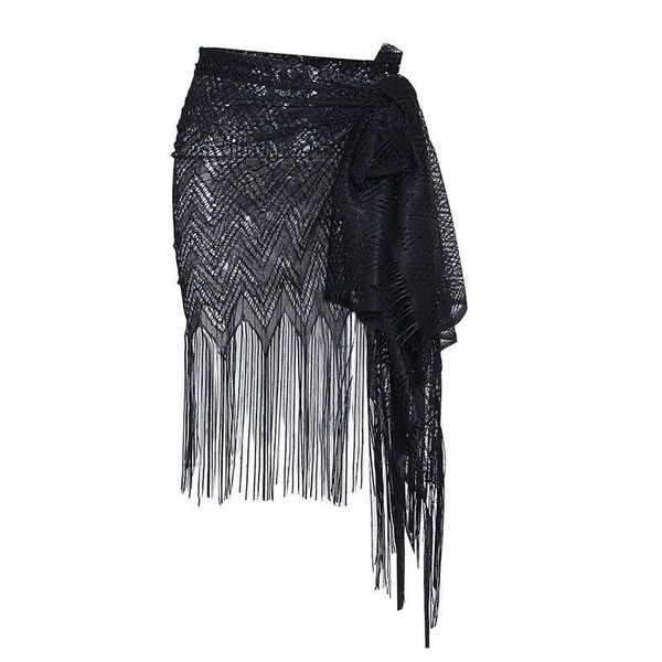 women's swimwear women summer beach swimsuit fringed stitching lace veils bikini covers vacation, White;black
women's swimwear women summer beach swimsuit fringed stitching lace veils bikini covers vacation, White;black
