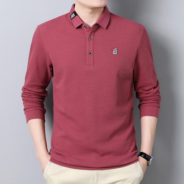 men's polos autumn trend shirt embroidered lapel bottoming shirts long sseeve simple t-shirt clothes, White;black
men's polos autumn trend shirt embroidered lapel bottoming shirts long sseeve simple t-shirt clothes, White;black