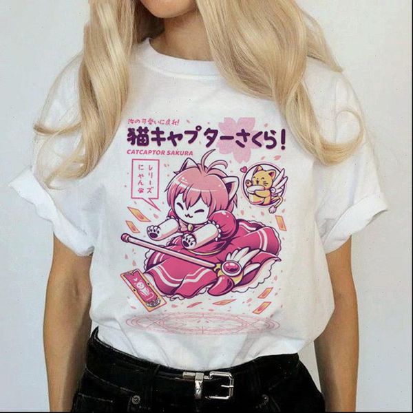 women tshirt cat cute cartoon shirt ulzzang grunge fashion harajuku graphic t korean version of the three links, White
women tshirt cat cute cartoon shirt ulzzang grunge fashion harajuku graphic t korean version of the three links, White