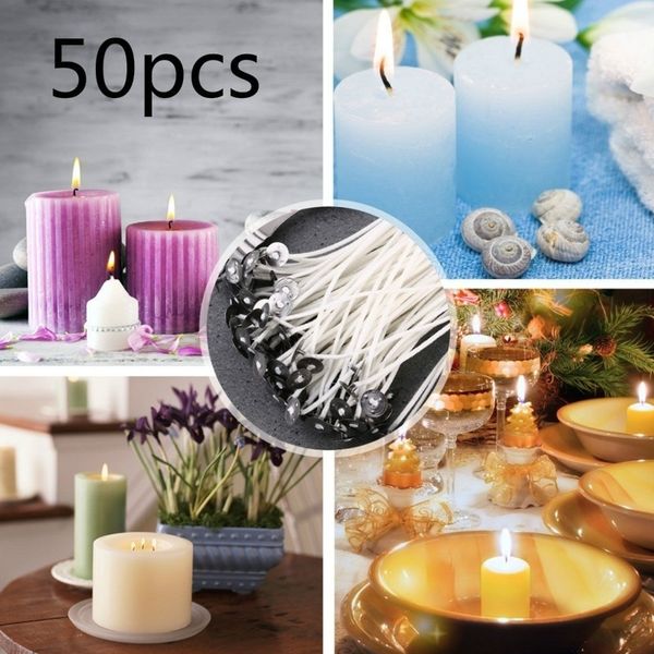50pcs candle wicks cotton core pre waxed with sustainers for candle making candle wicks for oil lamps, Slivery;golden
50pcs candle wicks cotton core pre waxed with sustainers for candle making candle wicks for oil lamps, Slivery;golden