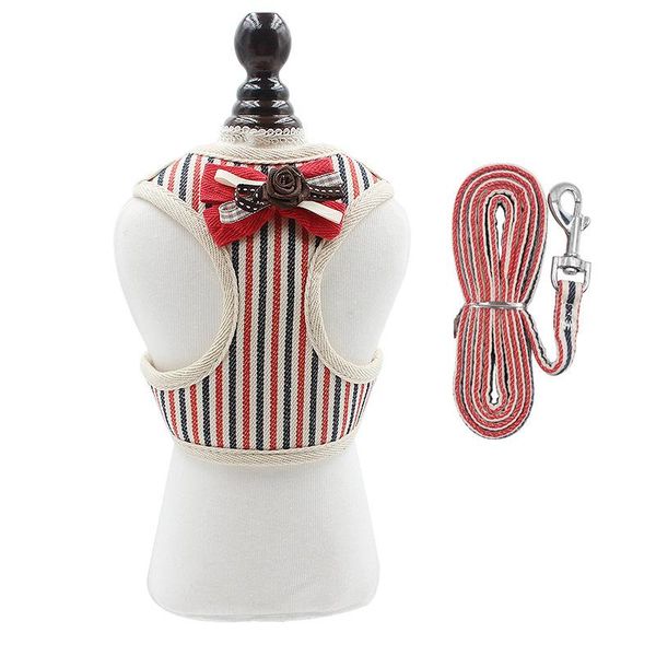 dog collars & leashes cute striped pet for vest leash novelty breathable dogs collar chest strap red safety belt harness and set with bow
dog collars & leashes cute striped pet for vest leash novelty breathable dogs collar chest strap red safety belt harness and set with bow