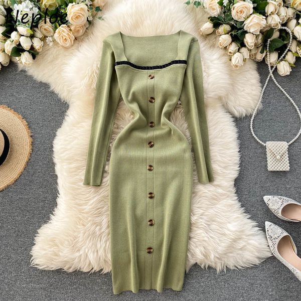 neploe pleated fungus patchwork square collar bodycon dresses chic knitted dress women autumn slim fit exquisite button vestidos 210423, Black;gray
neploe pleated fungus patchwork square collar bodycon dresses chic knitted dress women autumn slim fit exquisite button vestidos 210423, Black;gray