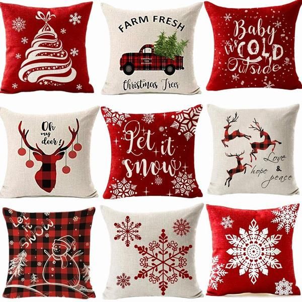 pillowcase cushion cover throw linen pillow case merry christmas gifts home office living room 45x45cm (14styles) cushion/decorative
pillowcase cushion cover throw linen pillow case merry christmas gifts home office living room 45x45cm (14styles) cushion/decorative