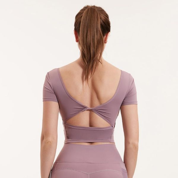 yoga outfit backless shirt gym quick dry breathable short sleeve sport slim t-shirt running jogging with removable paddedÂ
yoga outfit backless shirt gym quick dry breathable short sleeve sport slim t-shirt running jogging with removable paddedÂ